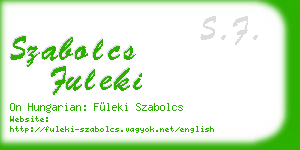 szabolcs fuleki business card